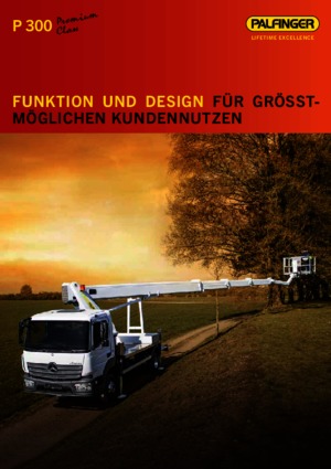 Tehergépkocsira szerelt teleszkópos munkaállványok Palfinger P 300