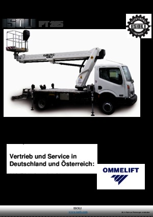 Tehergépkocsira szerelt teleszkópos munkaállványok ISOLI PT 225