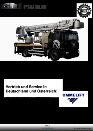 Tehergépkocsira szerelt teleszkópos munkaállványok ISOLI PTJJ36.29