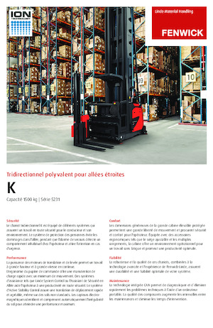 Magasraktári targoncák Linde K 0.9