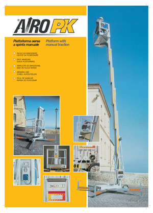 Gumikerekes vertikális emelésű munkaállványok AIRO PK 11800 E