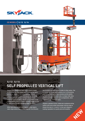 Gumikerekes vertikális emelésű munkaállványok Skyjack SJ 12