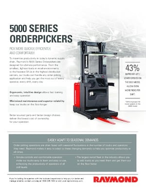 Horizontál kommisiózó targoncák RAYMOND 5600
