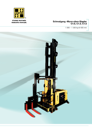 Szűkfolyosós targoncák VNA Hyster C1.3-80