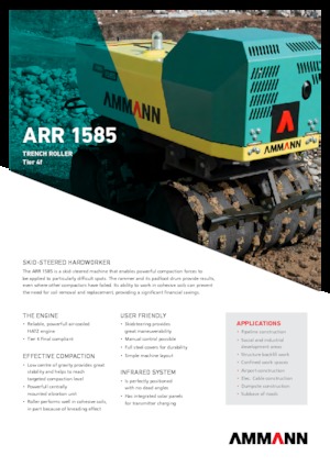 Vibrációs padkahengerek Ammann ARR 1585 T4f