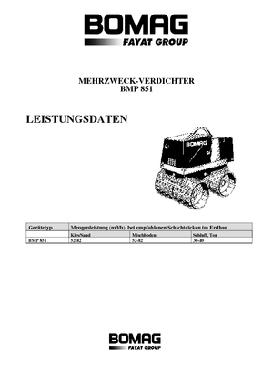 Vibrációs padkahengerek Bomag BMP 851