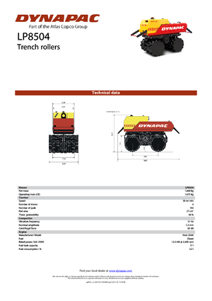 Vibrációs padkahengerek Dynapac LP 8504