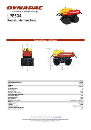 Vibrációs padkahengerek Dynapac LP 8504