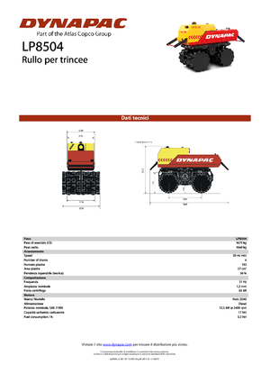 Vibrációs padkahengerek Dynapac LP 8504