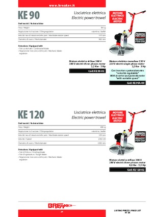 Gyalogkiséretű simítók Breaker KE 90-02