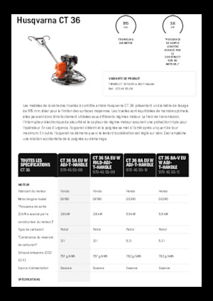 Gyalogkiséretű simítók Husqvarna CT 36