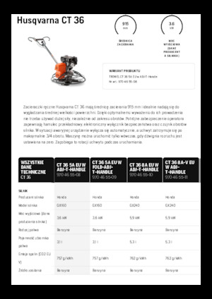 Gyalogkiséretű simítók Husqvarna CT 36