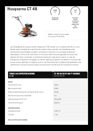 Gyalogkiséretű simítók Husqvarna CT 48
