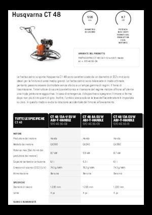 Gyalogkiséretű simítók Husqvarna CT 48