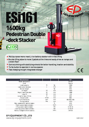 Gyalogkiséretű raklapemelák EP ESi161