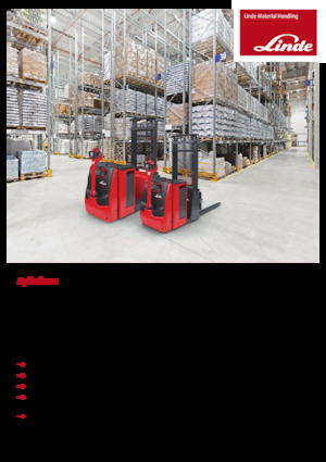 Gyalogkiséretű raklapemelák Linde L16ac Duplex