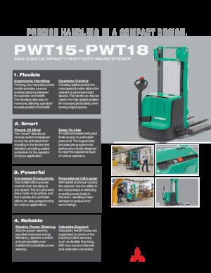 Gyalogkiséretű raklapemelák Mitsubishi PWT15
