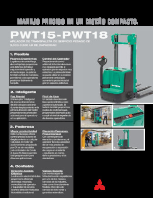 Gyalogkiséretű raklapemelák Mitsubishi PWT15