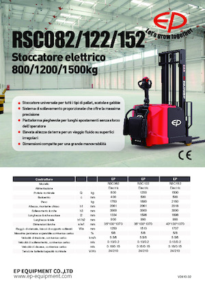 Gyalogkiséretű raklapemelák EP RCS152