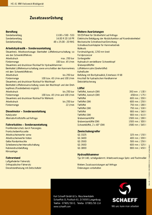 Lépegető kotrógépek Terex-Schaeff HS 41 MM