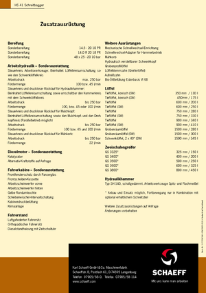 Lépegető kotrógépek Terex-Schaeff HS 41