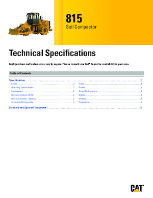 Hulladéktömörítők Caterpillar 815