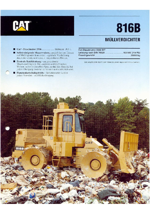 Hulladéktömörítők Caterpillar 816 B