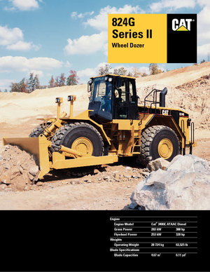 Gumikerekes dózerek Caterpillar 824 G II