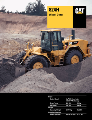 Gumikerekes dózerek Caterpillar 824H