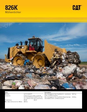 Hulladéktömörítők Caterpillar 826K