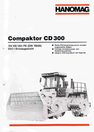 Hulladéktömörítők Hanomag CD 300