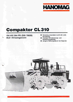 Hulladéktömörítők Hanomag CL 310