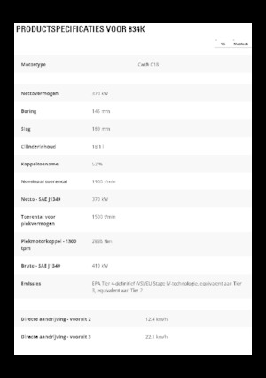 Gumikerekes dózerek Caterpillar 834K