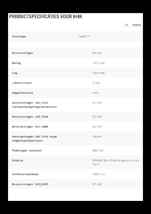 Gumikerekes dózerek Caterpillar 844K