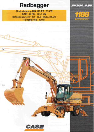 Gumikerekes kotrók Case Poclain 1188 PM 4A