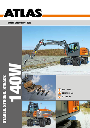 Gumikerekes kotrók Atlas 140 W