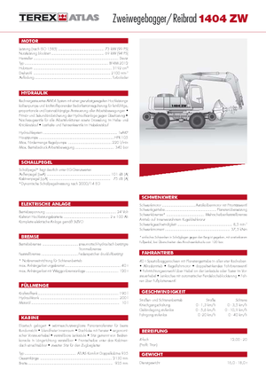 Gumikerekes kotrók Atlas 1404 ZW
