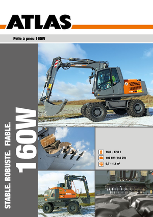 Gumikerekes kotrók Atlas 160 W