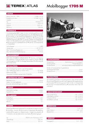 Gumikerekes kotrók Atlas 1705 M