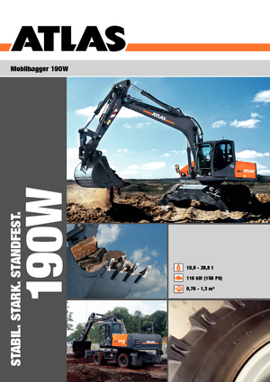 Gumikerekes kotrók Atlas 190 W