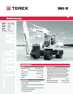 Gumikerekes kotrók Terex 1905M