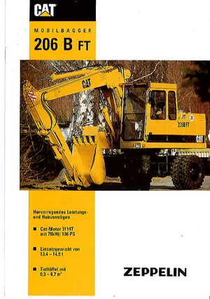 Gumikerekes kotrók Caterpillar 206B