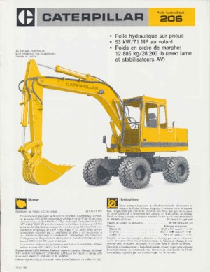 Gumikerekes kotrók Caterpillar 206