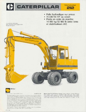 Gumikerekes kotrók Caterpillar 212