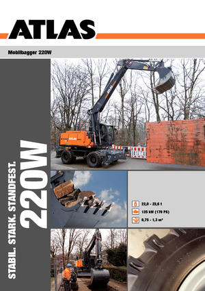 Gumikerekes kotrók Atlas 220 W