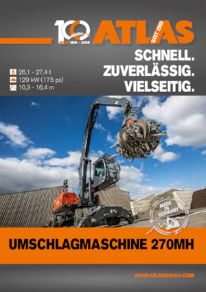 Gumikerekes kotrók Atlas 270 MH