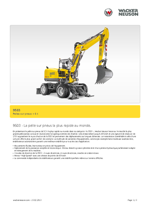 Gumikerekes kotrók Neuson 9503