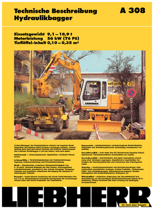 Gumikerekes kotrók Liebherr A 308