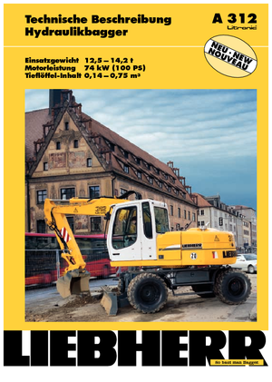 Gumikerekes kotrók Liebherr A 312 Litronic