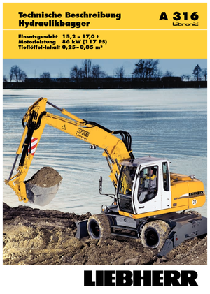 Gumikerekes kotrók Liebherr A 316 Litronic